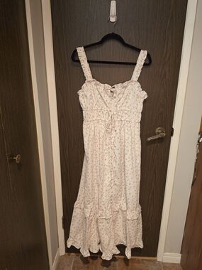 Storia Maxi Dress - Cream & Pink Floral Print